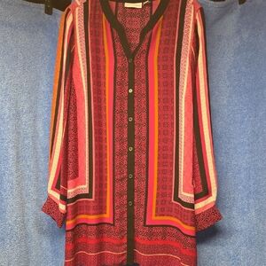 Susan Graver Multicolor Striped Tunic